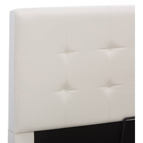  Hidraulični okvir za krevet od umjetne kože bijeli 160 x 200 cm Slike