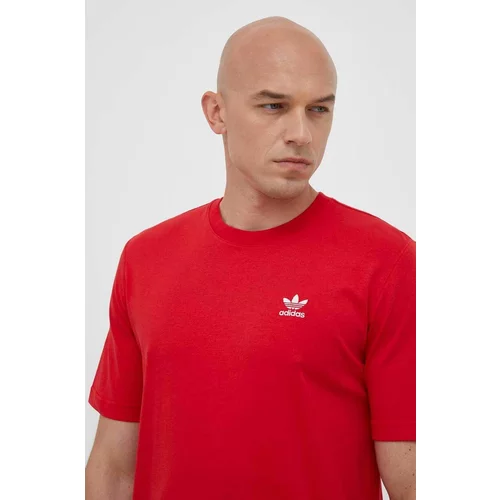 Adidas Pamučna majica boja: crvena, s aplikacijom