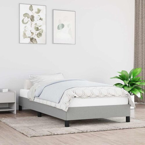  Okvir kreveta bez madraca svjetlosivi 100x200 cm od tkanine Cijene