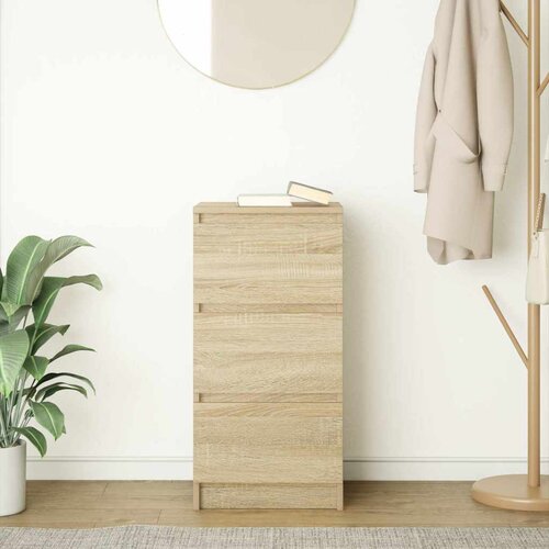  Komoda boja hrasta sonome 37,5x35x76 cm od konstruiranog drva Smeđa Slike