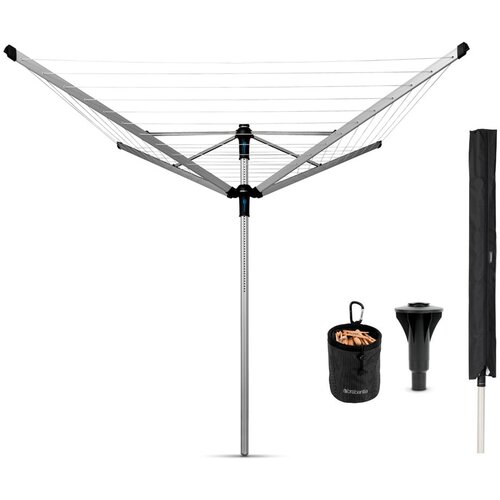 Brabantia Vrtno stojalo za sušenje perila v srebrni barvi 60 m Lift-o-Matic Advance – Cene