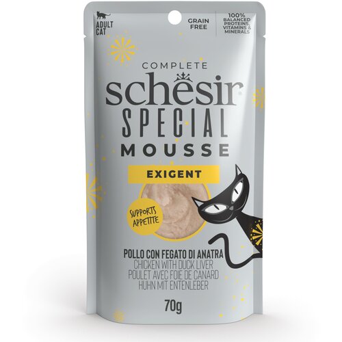 Schesir Special Exigent 12 x 70 g - Piletina s pačjom jetrom Slike