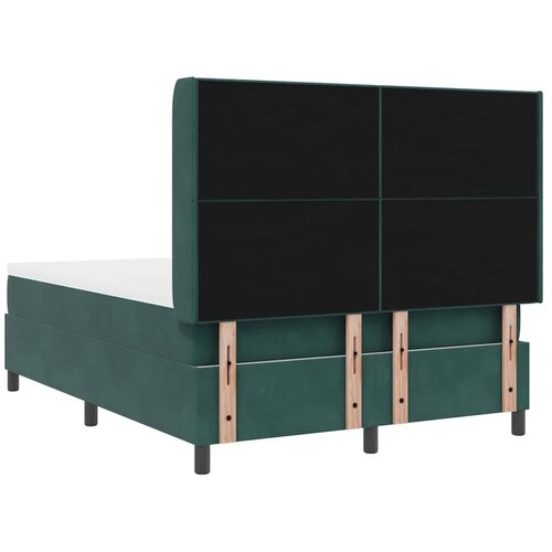 Box spring krevet Tamnozelena 140 x 200 cm Bar&amp;scaron;un - Tamnozelena 140 x 200 cm Pro&amp;scaron;iveno gumbima Slike