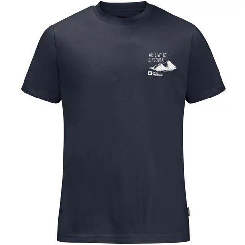 Jack Wolfskin Tehnička sportska majica 'DISCOVER' morsko plava / bijela