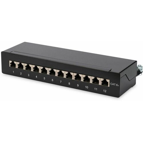 Digitus Desktop CAT 6A, Class EA patch panel, shielded, black Slike