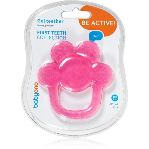 BabyOno Be Active Gel Teether grizalo Pink Flower 1 kos Cene