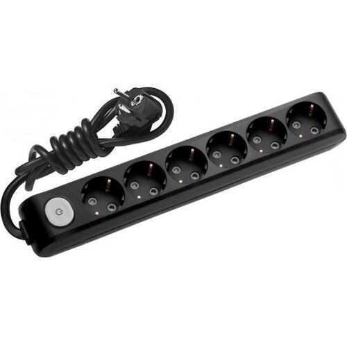 Panasonic Priklj.prenosna šestostruka sa prek. 6MPx2m 3x1,5mm2 16A 250V WLTA0462-2BL EU4 X-tendia crna Cene
