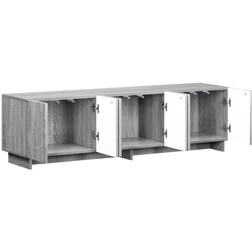 TV stalak 140 x 34,5 x 40 cm Siva Sonoma Konstruirano drvo Slike