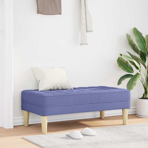  Klupa s jastukom Traper plava 113 x 57 x 39 cm tkanina Cijene