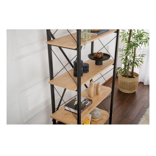 Hanah home polica za knjige elysian oak black Slike