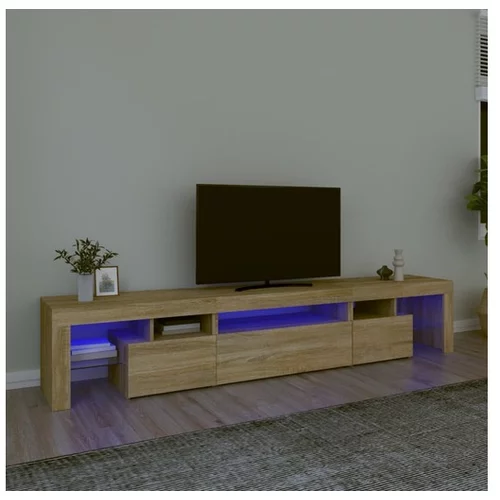  TV omarica z LED lučkami sonoma hrast 215x36,5x40 cm