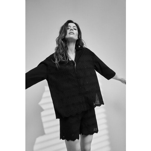 Marisse Women's Shirt L-Ko-4340 Black Cene