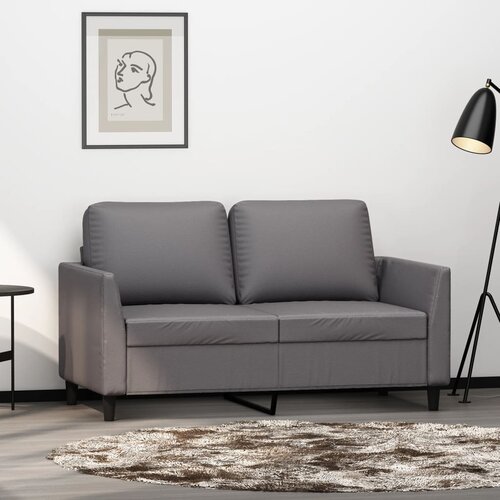  The Living Store Dvosed siva 120 cm umetno usnje - Kavč Dvosed, (21449195) Slike