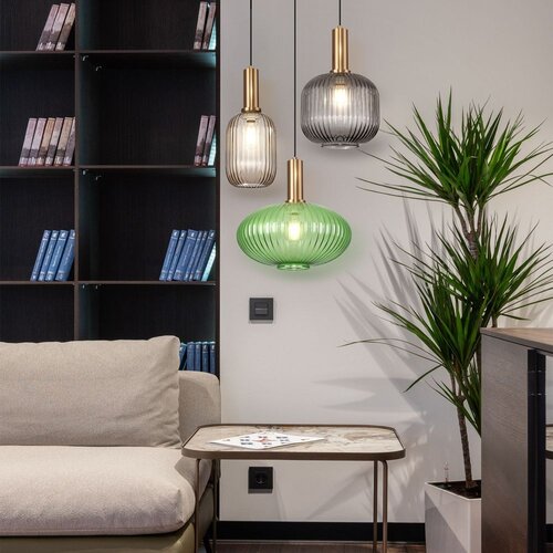 Toolight stropna viseća staklena svjetiljka zelena APP462-1CP Slike