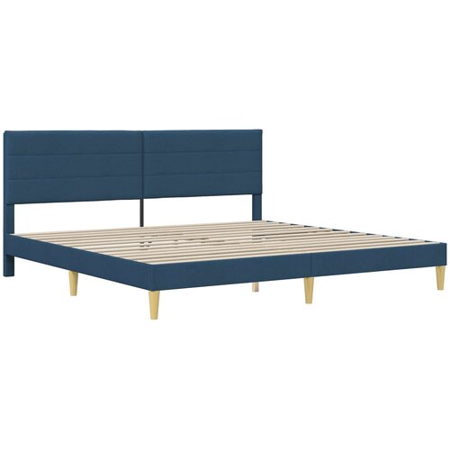  Krevetna konstrukcija s uzglavljem Plava 200 x 200 cm Tkanina Slike
