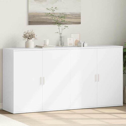 Komoda 2 kom bijeli 79x38x80 cm od konstruiranog drva Slike