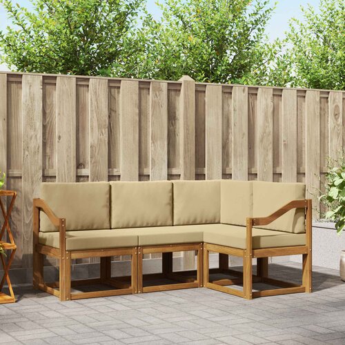  Set vanjskih sofa 4 kom. Prirodna i bež Smeđa 185,5 x 126,5 x 73 cm Cene