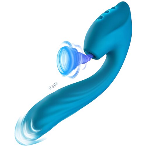 Vibeconnect - vodoodporen vibrator za točko G in stimulator klitorisa (modri) Cene