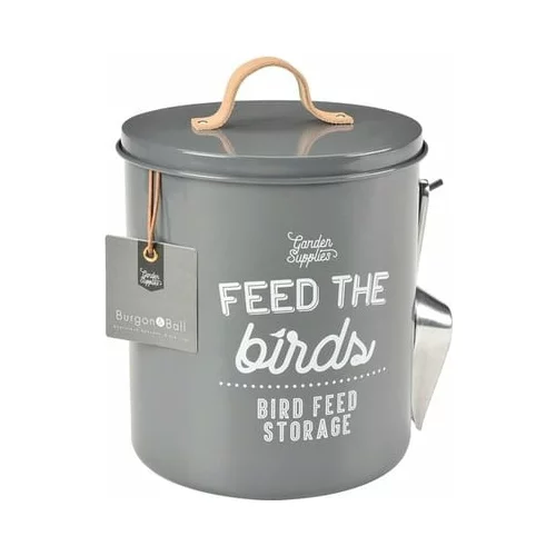 Burgon & Ball posoda za shranjevanje ptičje hrane "feed the birds" - siva