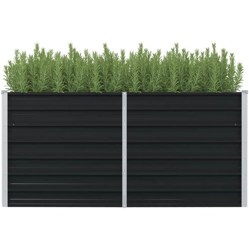 vidaXL Povišena vrtna gredica antracit 160x80x77 cm pocinčani čelik Cijene