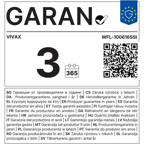 Vivax HOME perilica rublja WFL-100616SSI Slike