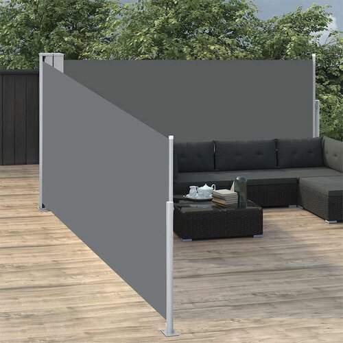 The Living Store Zložljiva stranska tenda antracitna 100x1000 cm - Stranska Tenda, (21750756) Cene