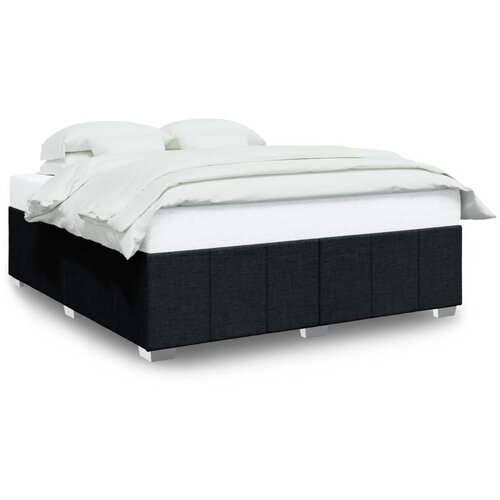  Okvir za krevet bez madraca crni 200x200 cm od tkanine Slike