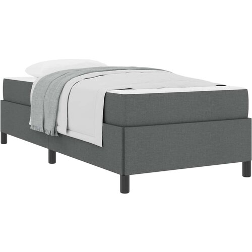 vidaXL Postelja z vzmetnico Temno siva 80 x 200 cm blago, (5000127548) Cene