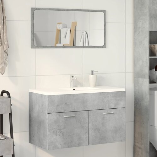 Ormarić za umivaonik siva boja betona 80 x 38,5 x 46 cm iverica Cene