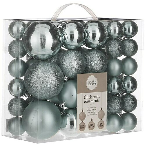  kuglica za božićno drvce (siva, plastika, promjer: 4 cm - 8 cm, 46 kom.) Cijene