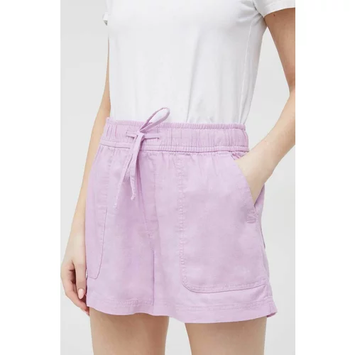 GAP Lanene kratke hlače vijolična barva
