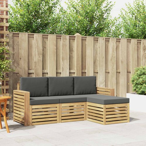  Set vanjskih sofa 4 pcs Bijela i antracit 197,5 x 122,5 x 73 cm Cene