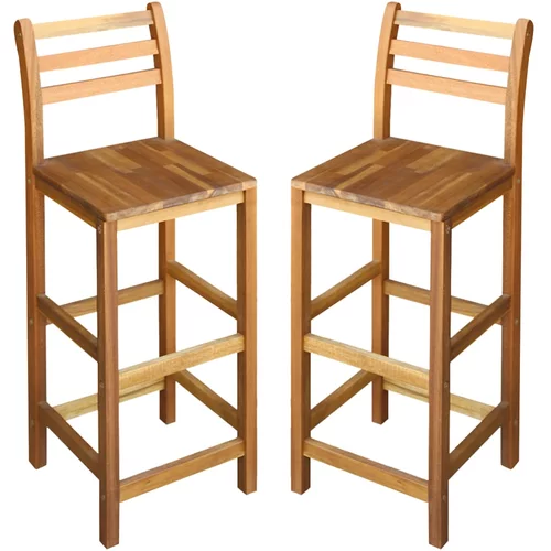 vidaXL Barski stoli 2 kosa trden akacijev les, (20624658)