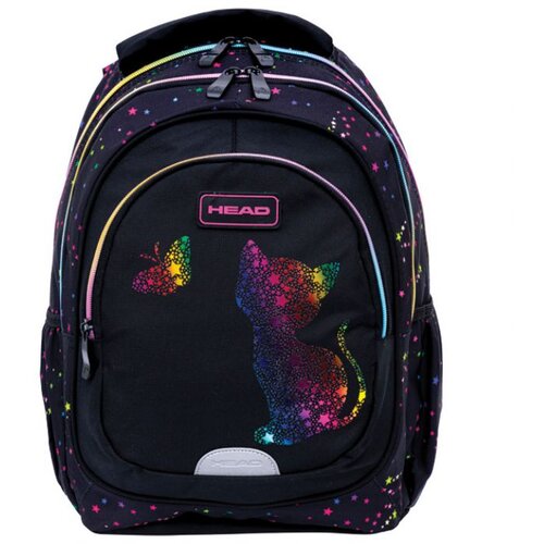  RUKSAK &amp;Scaron;KOLSKI-NOTEBOOK ANATOMSKI RAINBOW KITTY HEAD 502025033 Slike