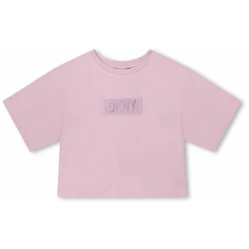 Dkny Otroška kratka majica vijolična barva