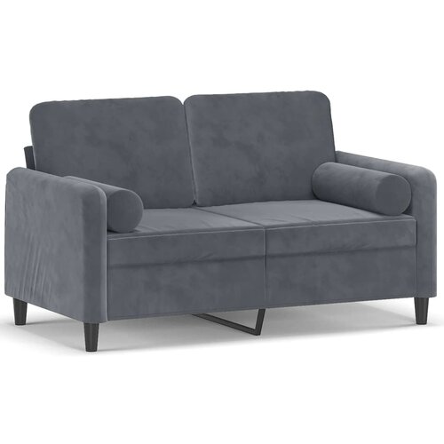 Maison Chic kavč - Sofa - Kanape dvosed z okrasnimi blazinami temno siv 120 cm žamet, (21727953) Cene