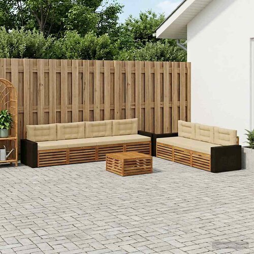  Set vanjskih sofa 8 pcs Prirodna i bež 79 x 79 x 37 cm Cene
