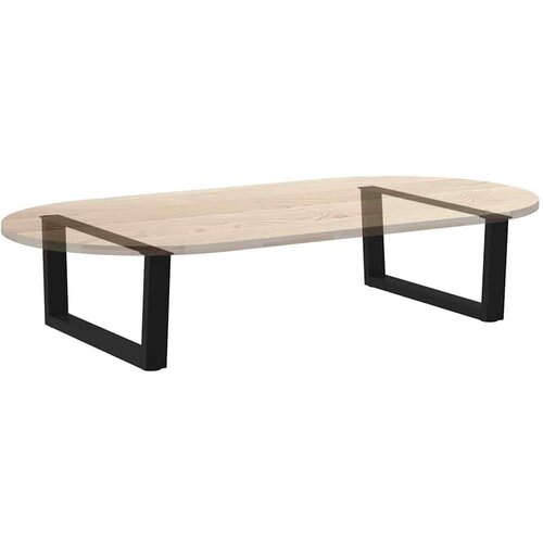  Noge za blagovaonski stol V-oblika 2 kom crne 70x(30-31 3) cm Slike