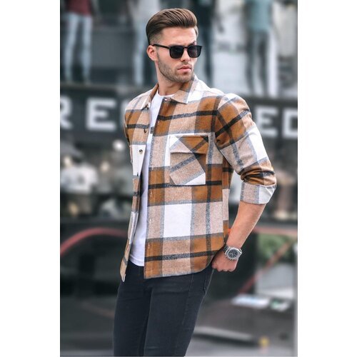 Madmext Shirt - Brown Slike