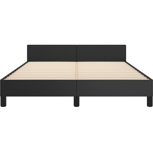  Okvir za krevet s uzglavljem crni 140x200 cm od umjetne kože Slike