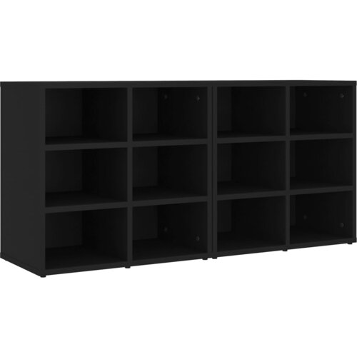 Maison Chic Omarica za obutev - Kopa za čevlje 2 kosa črna 52,5x30x50 cm, (21777281) Slike