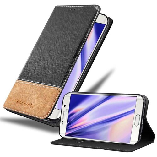 Cadorabo Case, združljiv s Samsungom v črno rjavi barvi - za&amp;scaron;čitni pokrov z magnetnim zapiranjem, stoječo funkcijo in režo za kartico, (20586459) Slike