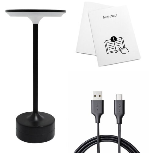  LED punjiva dodirna stona lampa TAVOLO LED/2,5W/5V 2400 mAh 3000-6000K crna Slike