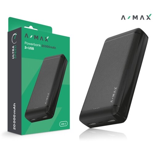 ALIGATOR AX0003 - Power banka A-MAX 10000 mAh 3,7V crna Slike