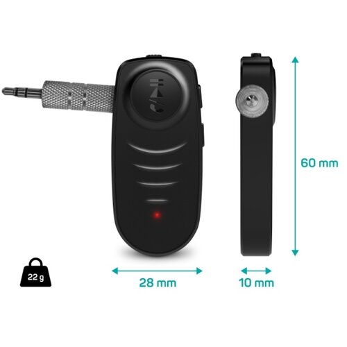 Connect IT CFF-4050-BK - Bluetooth audio prijemnik AUX 110 mAh Slike