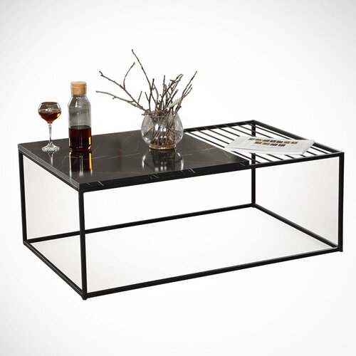 Woody Fashion Zinus - Royal BlackWhite Coffee Table Slike