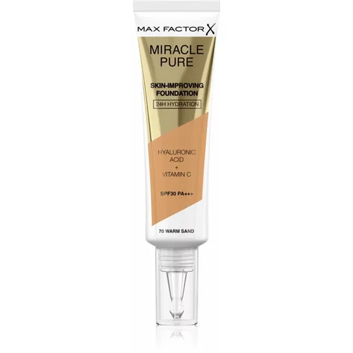 Max Factor Miracle Pure Skin-Improving Foundation SPF30 hranilna tekoča podlaga 30 ml odtenek 70 Warm Sand