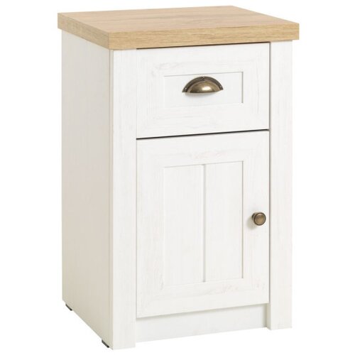  Noćni ormarić Markskel 1 fioka bela/hr ( 3699016 ) Cene