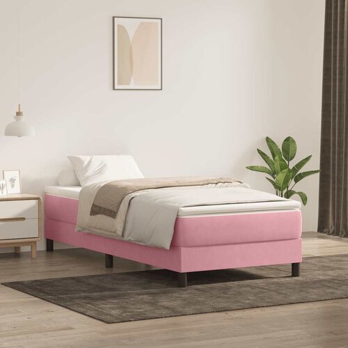 Box Spring krevet s madracem ružičasti 90x210 cm samt Cijene