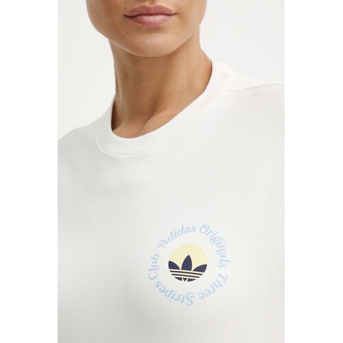 Adidas Kratka majica ženska, bež barva, IR7473 Slike
